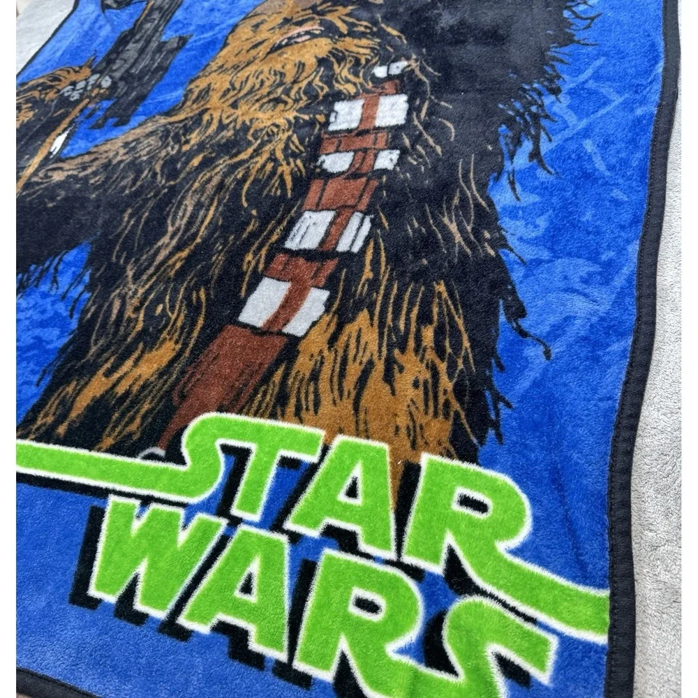 Star Wars Chewbacca Fleece Throw‎ Blanket Lucasfilm Blue 37x47